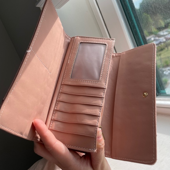 Pink Ostrich-Embossed Wallet - Picture 6 of 9